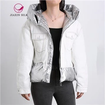 Wanita Jaket Palsu Dengan Kain Jointed